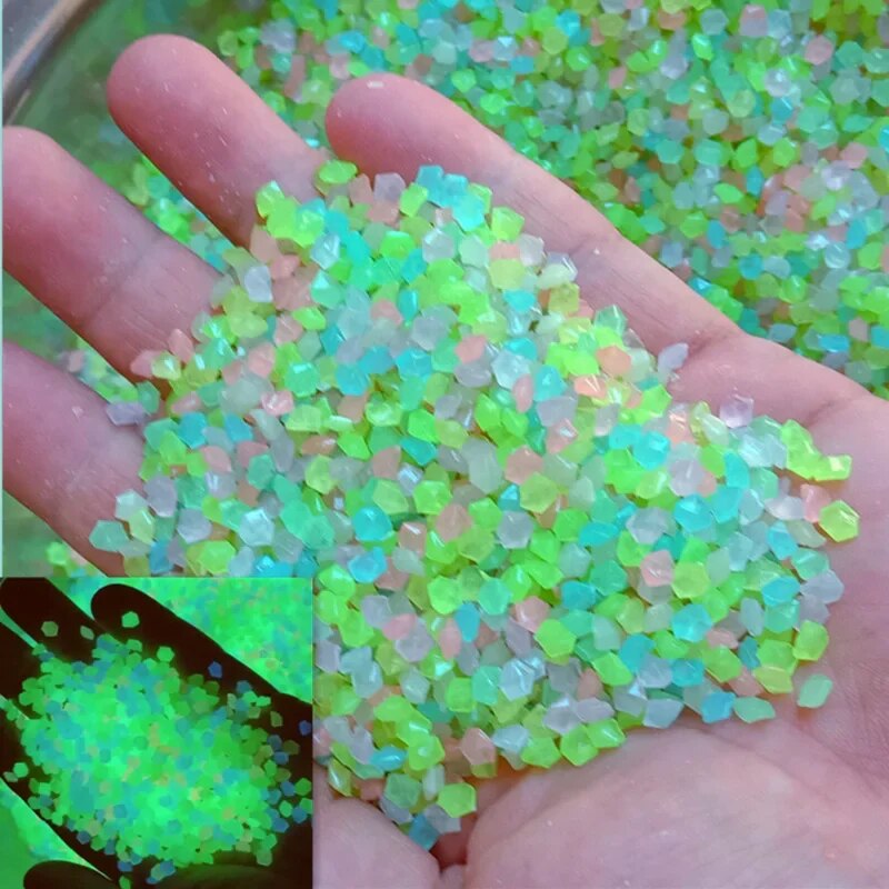 Fish Aquarium Home - 1000 pz 3-5mm Sabbia Luminosa Glow