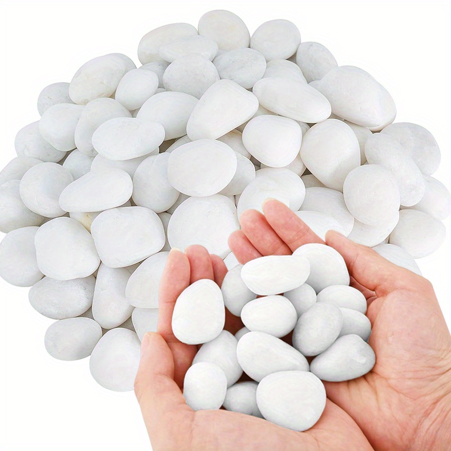 Fish Aquarium Home - 200/400g Bianco Alto Lucido Ciottoli Naturali