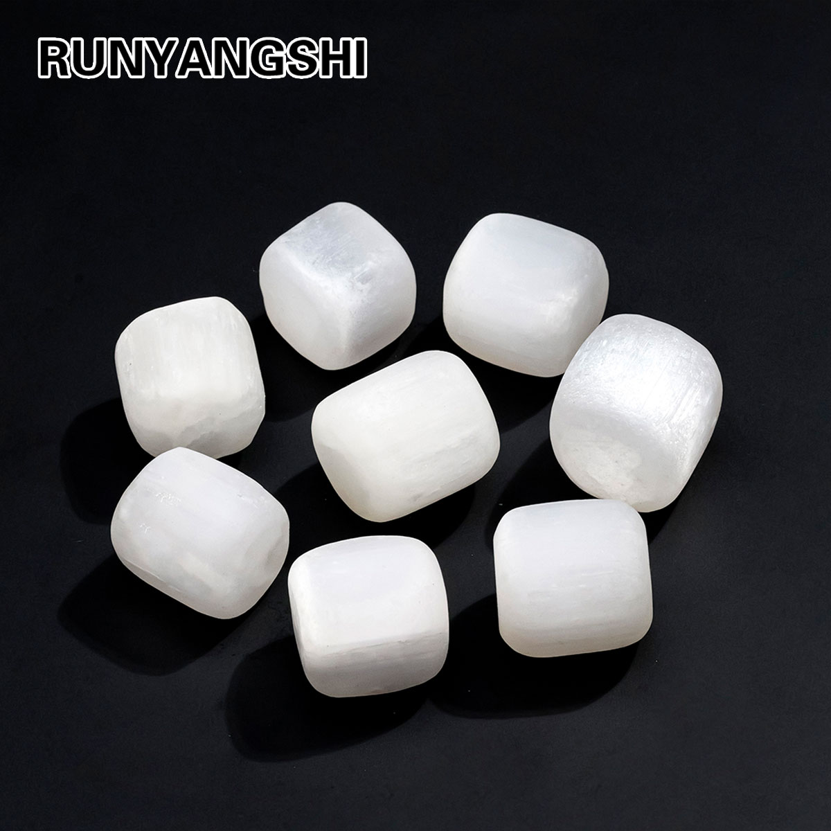 Fish Tank Gravel - 1pc Pietre rotanti di selenite naturale