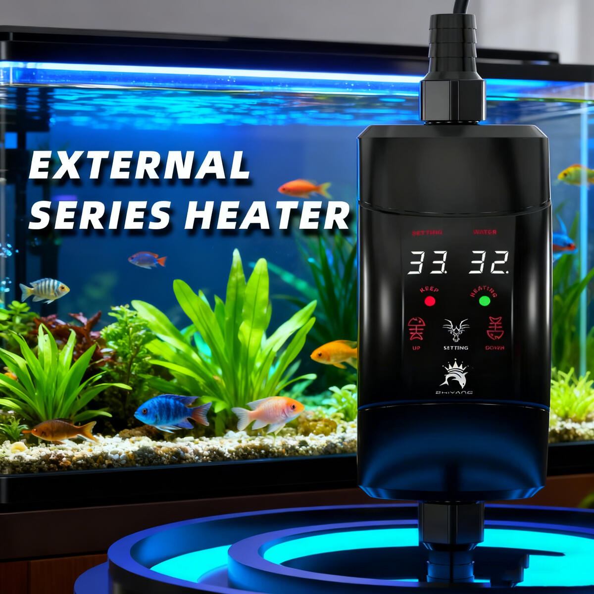 Fish Tank Heater - Asta di riscaldamento esterna 300W -1200W