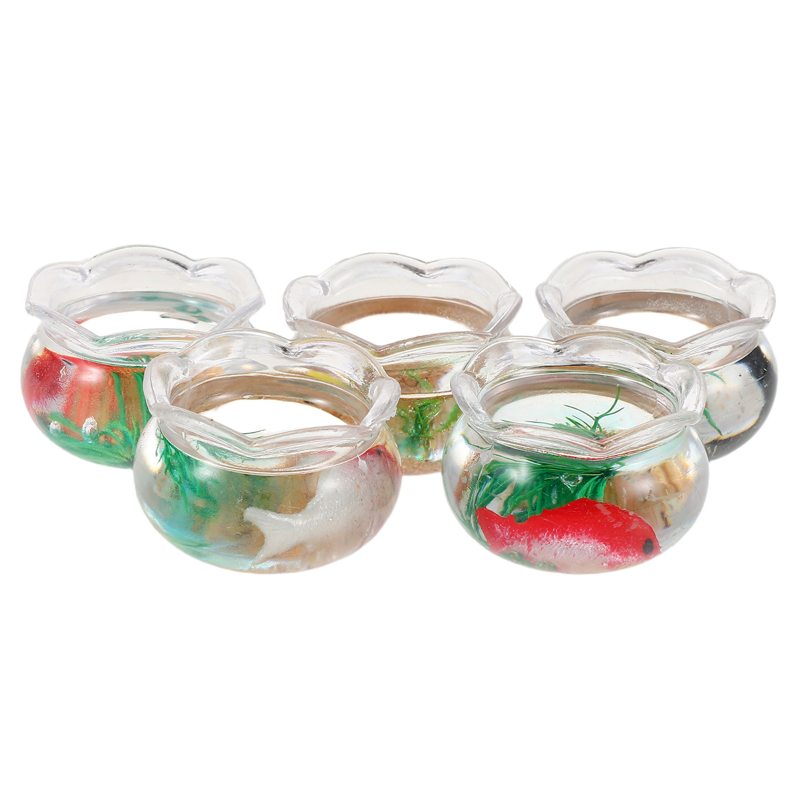 Aquarium Plants - 5 Pezzi Mini Acquario per Pesci,